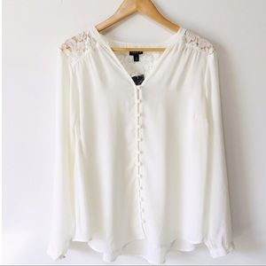 Torrid Blouse & Lace Button Loop Size 12